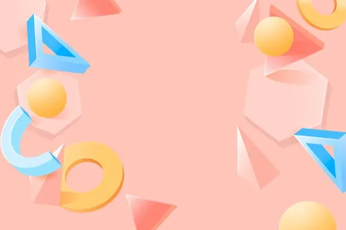 夏日清凉配色渐变几何抽象立体形状元素背景矢量素材 Gradi