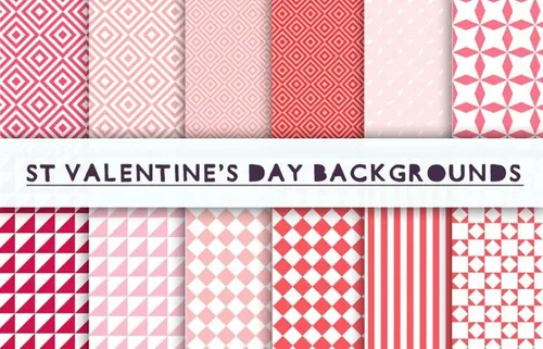 情人节几何背景纹理素材 Valentines day geometric