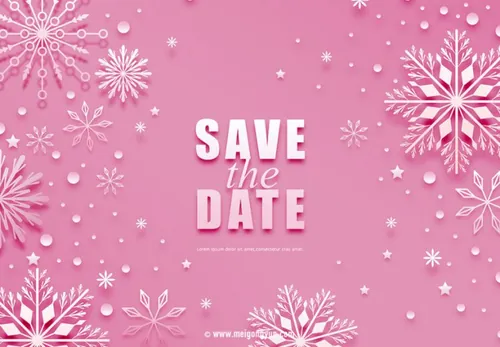 冬季剪纸贴画风格PSD海报Paper-Cut in winter