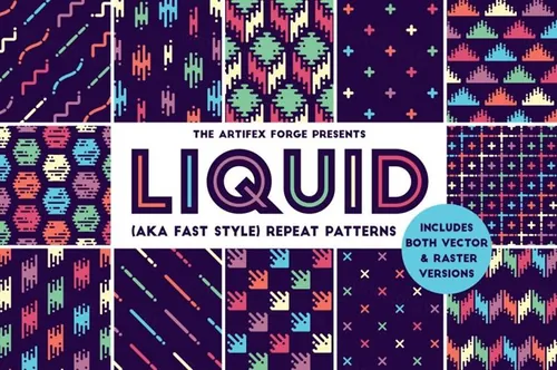 复古醒目的创意背景纹理素材 Liquid Repeat