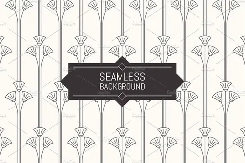 41无缝的背景纹理装饰 Seamless Art Deco