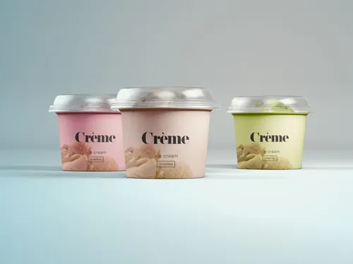 迷你冰淇淋杯外观设计图样机PSD模板 Mini Ice Cream Cup Mockups – PSD
