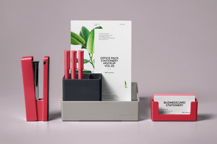 品牌文具工具物料样机  Psd Stationery Office Pack Mockup Vol2