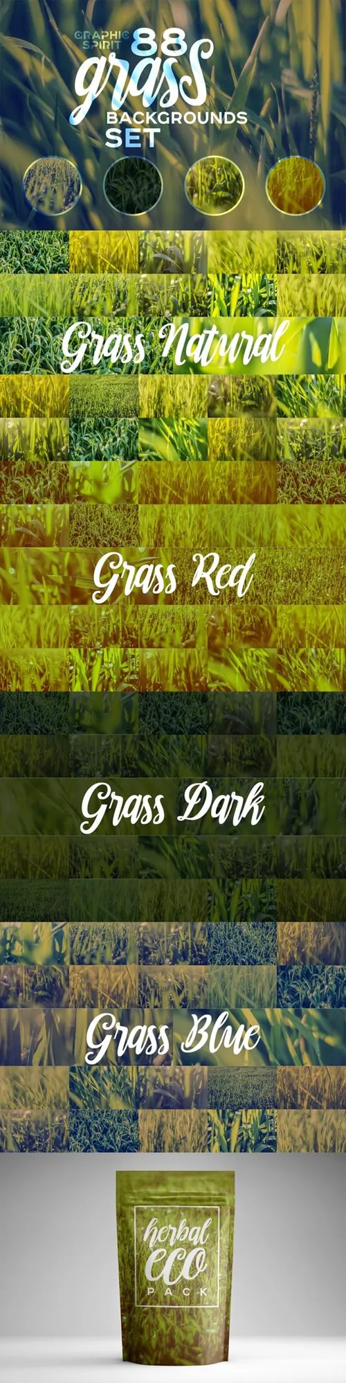 有趣的草背景纹理素材 Cute Large Grass