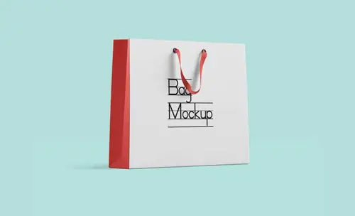 纸质购物袋模型PSD贴图模板Shopping Bag Mockup 样机模版