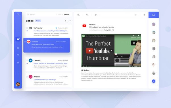 邮箱应用程序概念设计UI界面 Mailbox App Concept