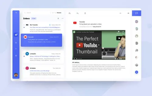 邮箱应用程序概念设计UI界面 Mailbox App Concept