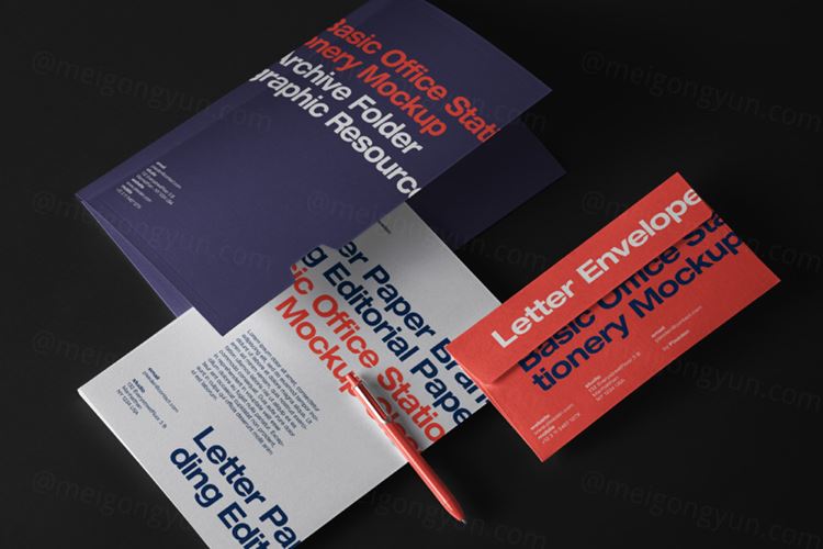一套办公业务psd文具样机 Business Psd Stationery Mockup Set 2