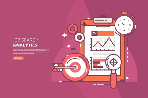 背景求职说明矢量插图Job Search Illustration01
