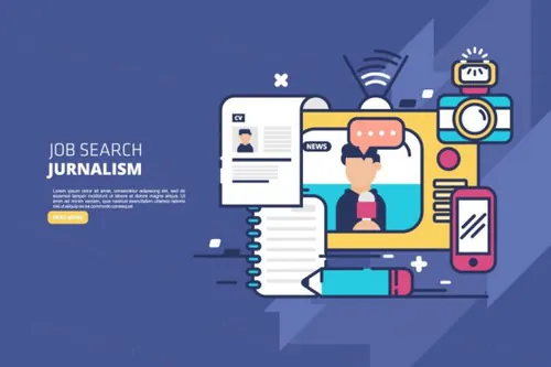 背景求职说明矢量插图Job Search Illustration04