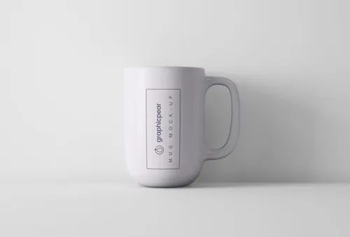 咖啡陶瓷杯外观设计PSD样机模板  Minimal Coffee Mug Mockup PSD