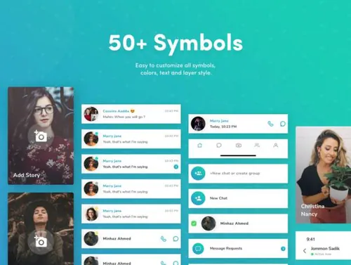 消息应用程序UI工具包Flutter Messaging App UI Kit