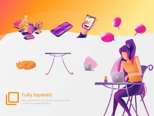 网上商店购物插图Online Store Illustrations