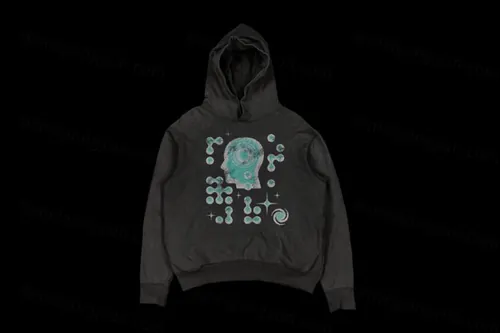潮流街头宽松版连帽卫衣连帽衫服饰设计贴图样机模板 Heavyweight Hoodie Mockup
