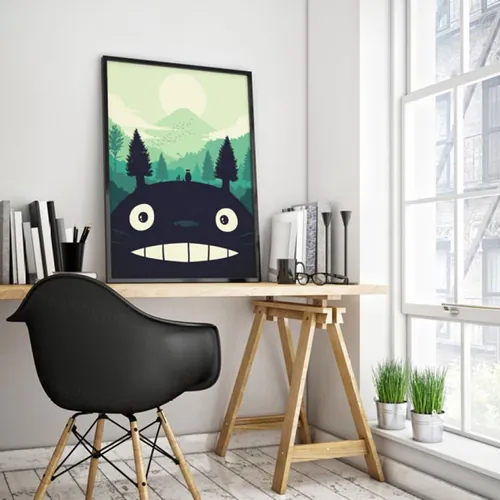 海报框架模型PSD贴图模板Poster in a Room PSD Mockup