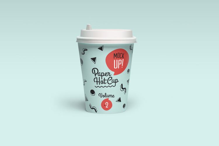 纸质咖啡杯包装贴图PSD模板Psd Paper Hot Cup Template