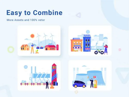 可再生能源插图工具包 Energy Illustration Kit