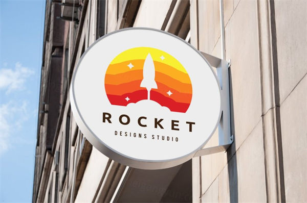 火箭创意思LOGO模板 Rocket Logo