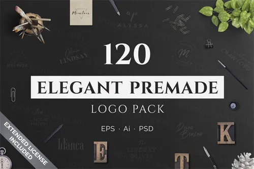 预先准备的LOGO设计预备图形素材包Elegant Premade