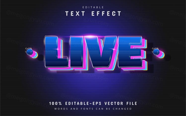 好莱坞电影级三维立体特效字体文本特效可编辑EPS矢量模板素材3d text style effect