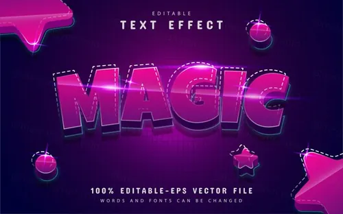 好莱坞电影级三维立体特效字体文本特效可编辑EPS矢量模板素材3d text style effect