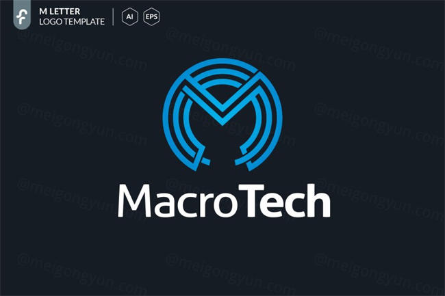 科技LOGO模板 Macro Tech Logo