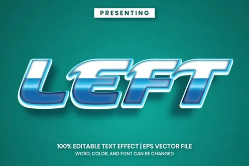 好莱坞电影级三维立体特效字体文本特效可编辑EPS矢量模板素材3d text style effect