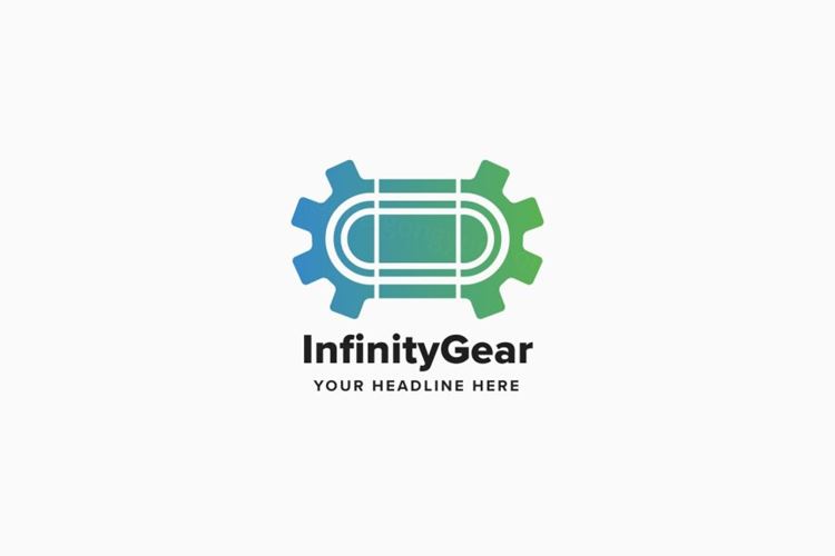 无限齿轮LOGO模板 Infinity Gear Logo Template