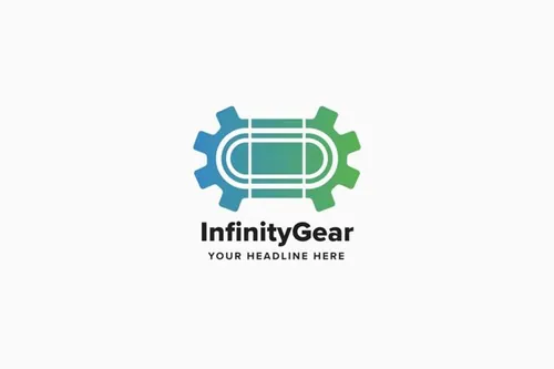 无限齿轮LOGO模板 Infinity Gear Logo Template