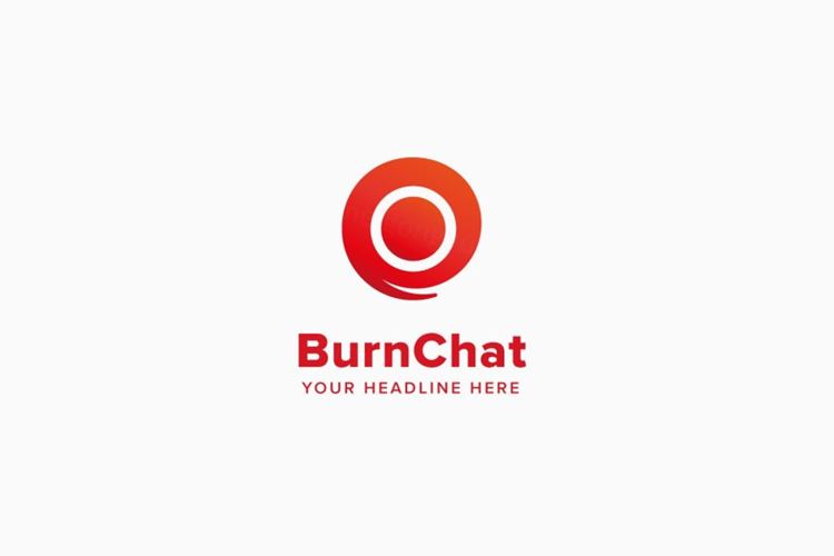 极简主义趣味LOGO模板 Burn Chat Logo Template