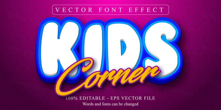 好莱坞电影级三维立体特效字体文本特效可编辑EPS矢量模板素材3d text style effect