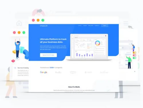 网站登陆模板SAAS Landing Template