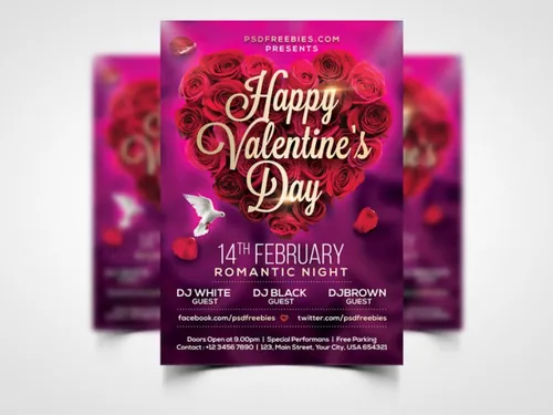 Valentines Day Flyer PSD Template