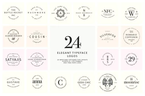 24款优雅高端的字体矢量标志ELEGANT TYPEFACE LOGO