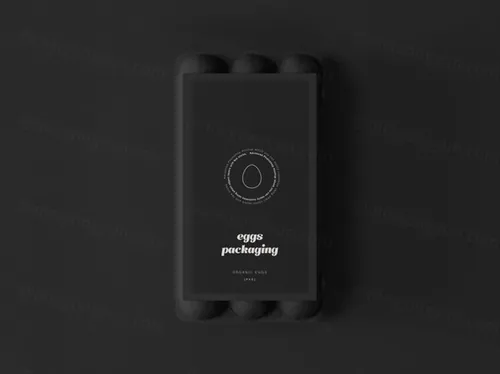 鸡蛋售卖包装盒设计效果图样机 Egg Packaging Mockup