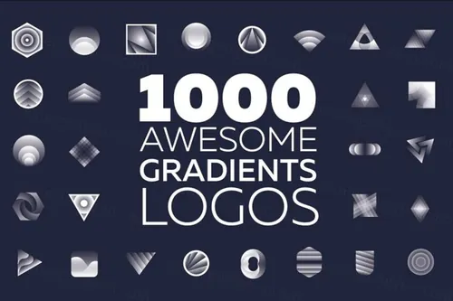 1000个层次渐变特色LOGO图形awesome gradients