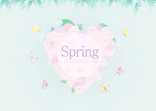 Spring 韩国春天的花朵清新的AI矢量高清背景素材 ti430a0103