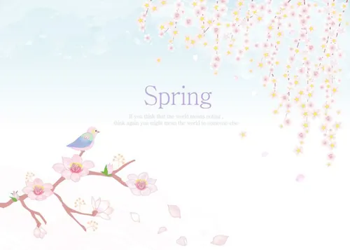 Spring 韩国春天的花朵清新的AI矢量高清背景素材 ti430a0106