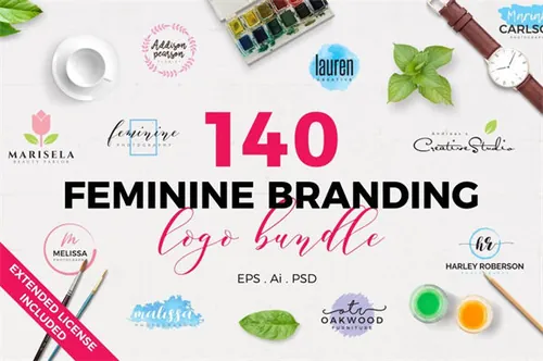 140款女性品牌标识大合集Feminine Branding