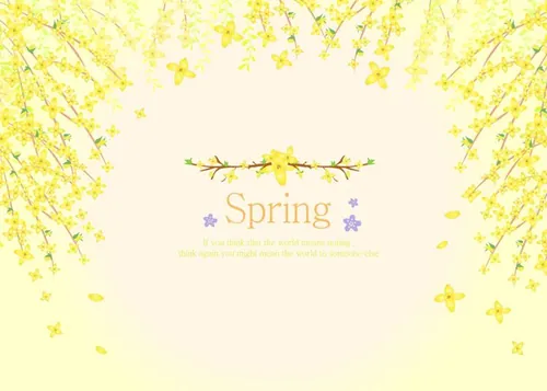 Spring 韩国春天的花朵清新的AI矢量高清背景素材 ti430a0107