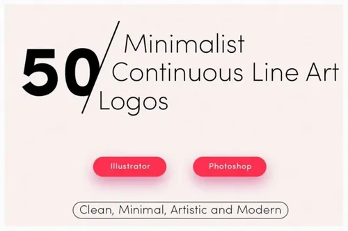 50款优雅的线条 Premade Art Logo Bundle Pack