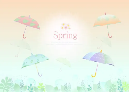 Spring 韩国春天的花朵清新的AI矢量高清背景素材 ti430a0110
