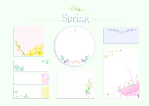 Spring 韩国春天的花朵清新的AI矢量高清背景素材 ti430a0111
