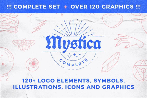 120个优雅的手绘矢量COMPLETE Mystica