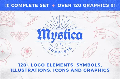 120个优雅的手绘矢量COMPLETE Mystica