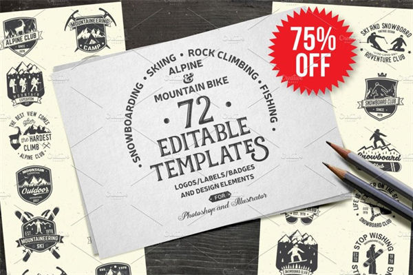 高端复古户外运动矢量Vintage Adventure