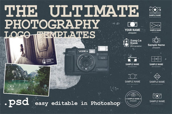一组摄影图形标示模版Logo template for