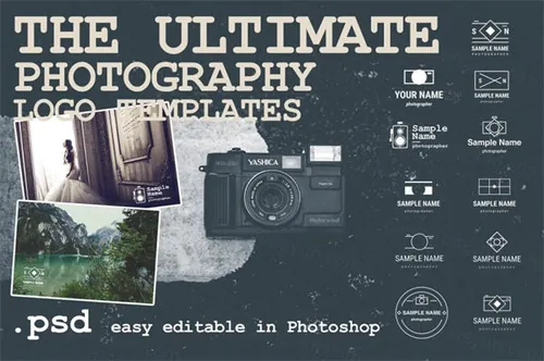 一组摄影图形标示模版Logo template for