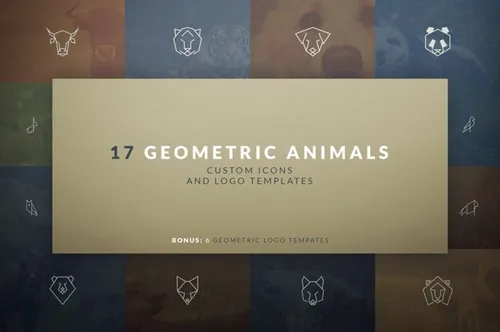 17种高品质的矢量几何动物Geometric Animal