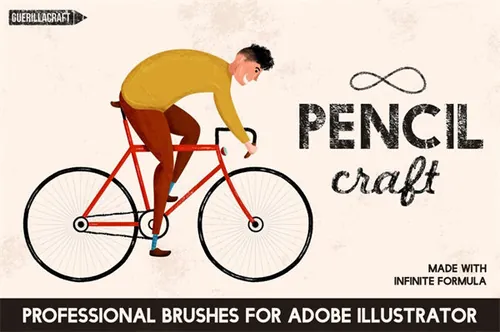 手工手绘模仿铅笔笔触素材Pencilcraft Brushes